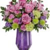Pink roses with green accent flowers from Gurnee flower shop
