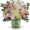 Cream and blush rose floral arrangement from florist in Grayslake IL
