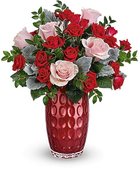 Classic red rose floral arrangement from Gurnee flower shop