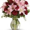 Blush and pink rose floral bouquet for flower delivery Waukegan IL