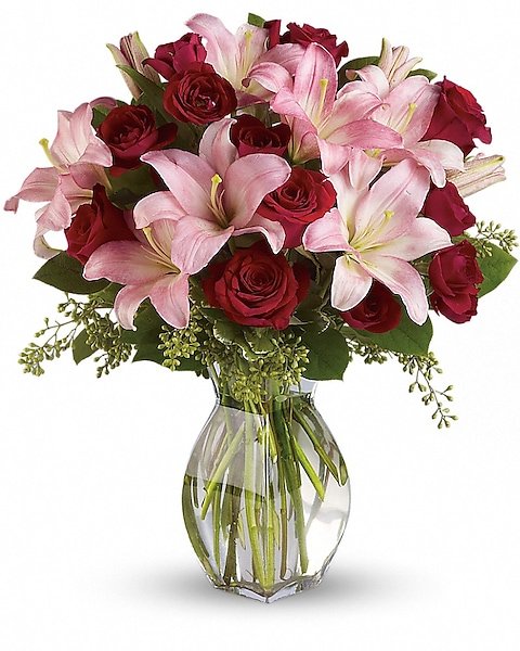Blush and pink rose floral bouquet for flower delivery Waukegan IL