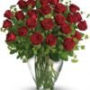 Long-stem red rose bouquet for flower delivery Grayslake IL
