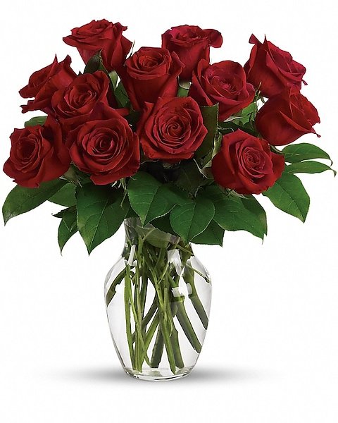 Long-stem red rose bouquet for flower delivery Waukegan IL
