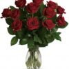 Premium long-stem red rose bouquet for flower delivery Grayslake IL