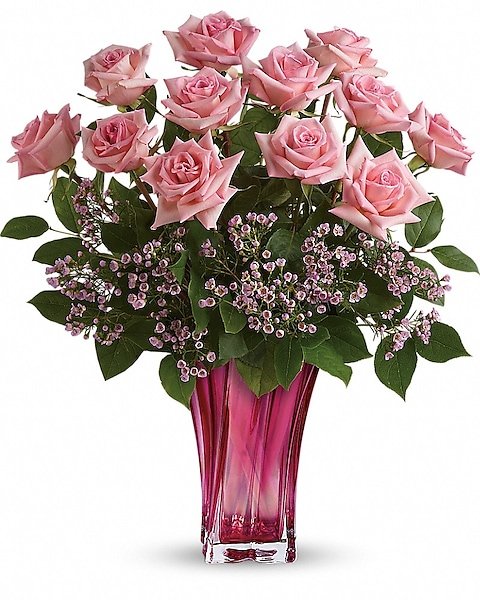 Red roses and white daisies floral arrangement for delivery Vernon Hills IL