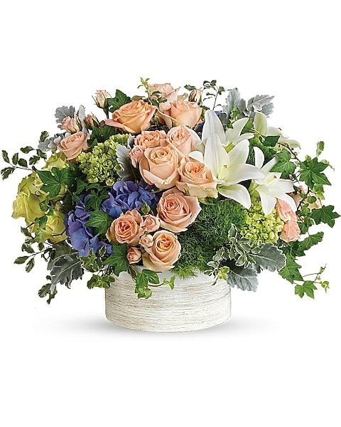 Succulent and rose modern floral arrangement from Gurnee flower shop