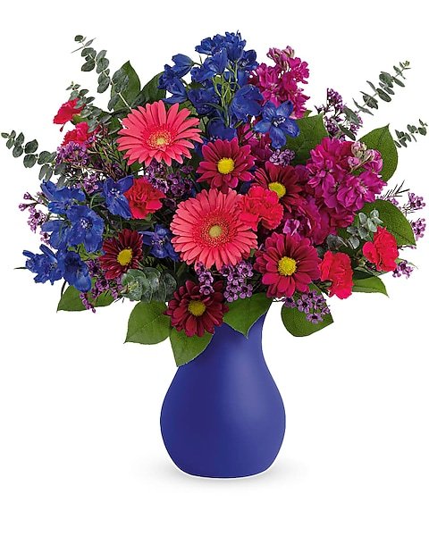 Bright mixed floral bouquet with gerbera daisies from florist in Grayslake IL