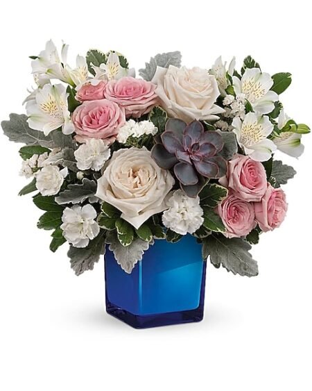 Soft pastel rose arrangement available for flower delivery Waukegan IL