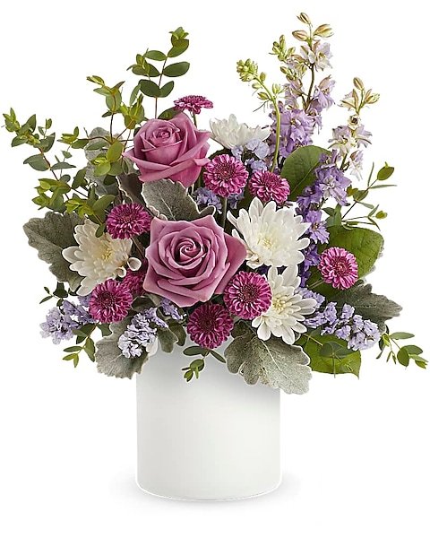 Lavender roses with mixed flowers floral arrangement from Gurnee flower shop