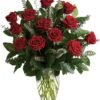 : Classic red rose bouquet arranged by the best florist in Gurnee IL