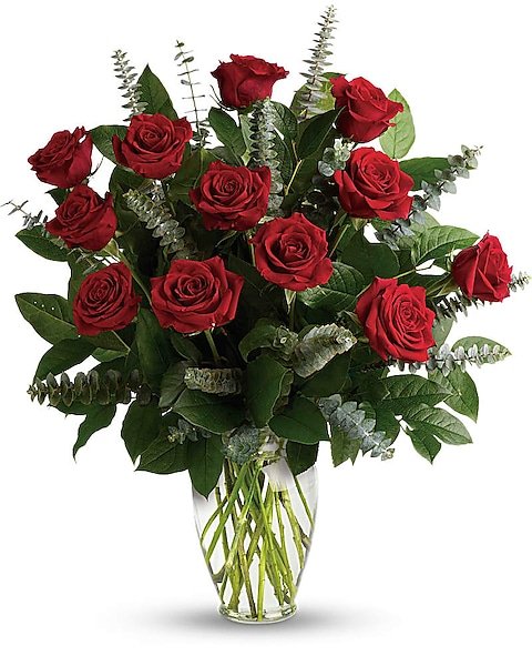 : Classic red rose bouquet arranged by the best florist in Gurnee IL
