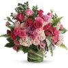 Pink and red rose floral arrangement from Gurnee florist