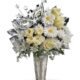 Premium white and silver elegant floral arrangement from Gurnee flower shop