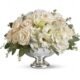 Elegant white rose and hydrangea arrangement from Gurnee florist