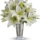 Elegant white lily floral arrangement from the best florist in Gurnee IL