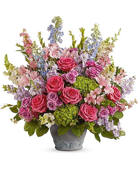 Colorful garden-style floral bouquet from florist in Grayslake IL
