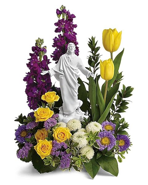 Elegant sympathy floral arrangement from florist in Vernon Hills IL