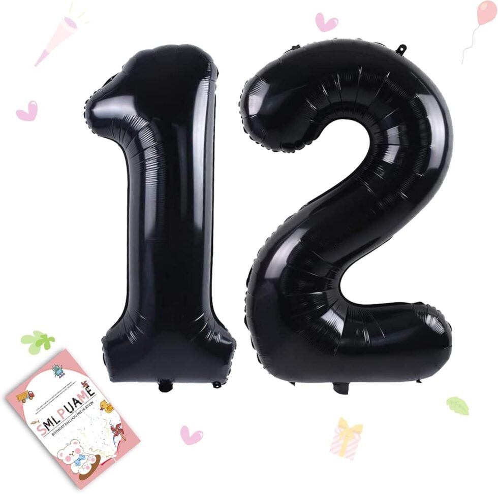 Black number balloons from florist in Grayslake IL