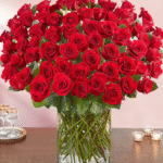 Large elegant floral arrangements of red roses with flower delivery Waukegan IL