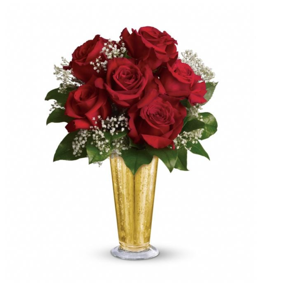 Red rose bouquet from florist in Gurnee IL with premium flower delivery services