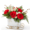 Elegant floral arrangements with red and white roses by the best florist in Gurnee IL