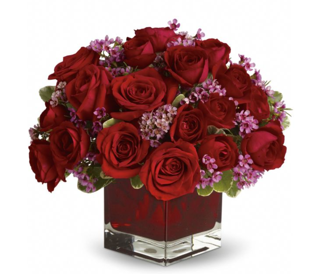Elegant flower shop red rose centerpiece with flower delivery Gurnee